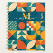 Personalisierte Retro geometrische Farbe Planer (Vorderseite)