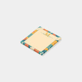 Personalisierte Retro geometrische Farbe Post-it Klebezettel (angewinkelt)