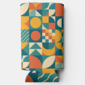 Personalisierte Retro geometrische Farbe Selters Dosenkühler (Rückseite)