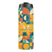 Personalisierte Retro geometrische Farbe Thermosbecher (Vorderseite)