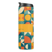 Personalisierte Retro geometrische Farbe Thermosbecher (Nach rechts gedreht)