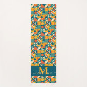 Personalisierte Retro geometrische Farbe Yogamatte (Vorderseite)