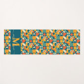 Personalisierte Retro geometrische Farbe Yogamatte (Vorderseite (Horizontal))
