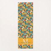 Personalisierte Retro geometrische Farbe Yogamatte (Vorderseite)