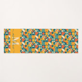 Personalisierte Retro geometrische Farbe Yogamatte (Vorderseite (Horizontal))