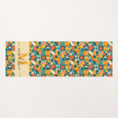 Personalisierte Retro geometrische Farbe Yogamatte (Vorderseite (Horizontal))