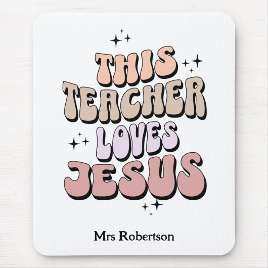 Personalisierte Retro-Glaube Lehrer Wertschätzung Mousepad (Vorne)