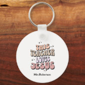 Personalisierte Retro-Glaube Lehrer Wertschätzung Schlüsselanhänger (Vorderseite)