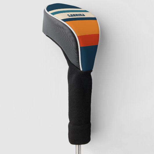 Personalisierte Retro Golf Headcover (angewinkelt)