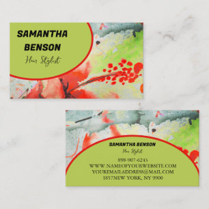 Personalisierte Retro-Groovy 70er Psychedelisch Visitenkarte