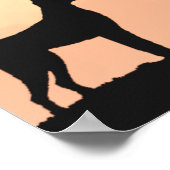 Personalisierte Retro-Hunde im Schwarzen Holiday B Poster (Ecke)