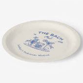 Personalisierte Retro-Junggeselinnen-Abschied-Lief Pappteller (Schrägansicht)