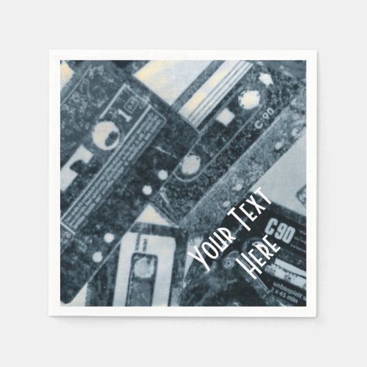 Personalisierte Retro-Kassetten Napkins Serviette (Vorderseite)