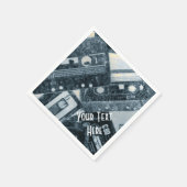 Personalisierte Retro-Kassetten Napkins Serviette (Ecke)
