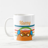 Personalisierte Retro-Katze Kaffeetasse (Links)