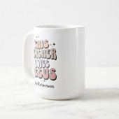 Personalisierte Retro Lehrer Wertschätzung Kaffee  Kaffeetasse (Vorderseite Links)