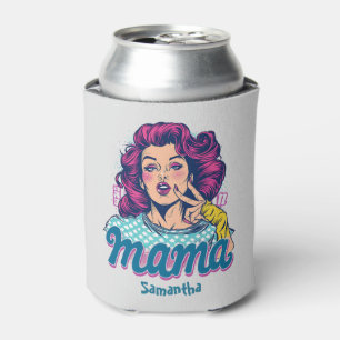 Personalisierte Retro-Mama-Pop-Art (11) Dosenkühler