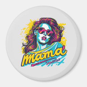 Personalisierte Retro-Mama-Pop-Art (12) Magnet