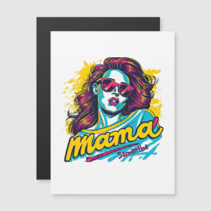 Personalisierte Retro-Mama-Pop-Art (12) Magnetkarte