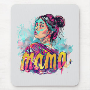 Personalisierte Retro-Mama-Pop-Art (13) Mousepad
