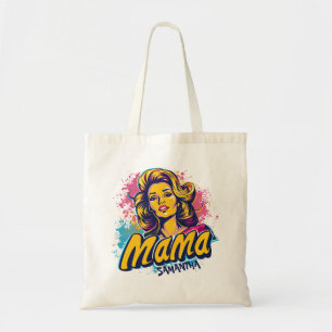 Personalisierte Retro-Mama-Pop-Art (14) Tragetasche