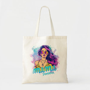 Personalisierte Retro-Mama-Pop-Art (15) Tragetasche