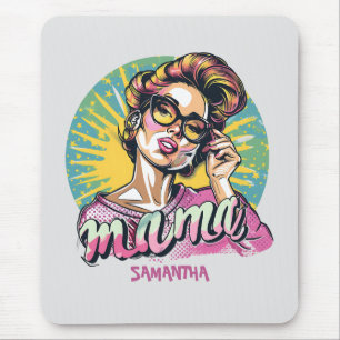 Personalisierte Retro-Mama-Pop-Art (16) Mousepad
