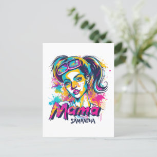 Personalisierte Retro-Mama-Pop-Art (18) Postkarte