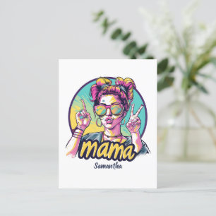 Personalisierte Retro-Mama-Pop-Art (19) Postkarte