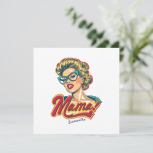 Personalisierte Retro Mama Pop Art 2