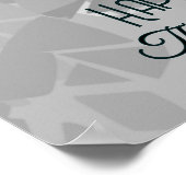 Personalisierte Retro-Minimalistische Bäume und Fo Poster (Ecke)