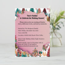 Personalisierte Retro-Minimalistische Farbenbaume