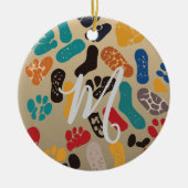 Personalisierte Retro-Minimalistische Seezungenmar Keramik Ornament (Vorne)