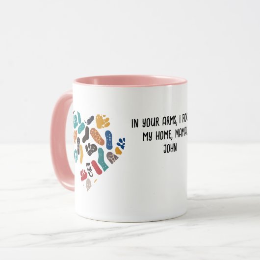 Personalisierte Retro-Minimalistische Seezungenmar Tasse (Vorderseite Links)