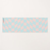 Personalisierte Retro Pastell Wavy Checkered Yogamatte (Vorderseite (Horizontal))