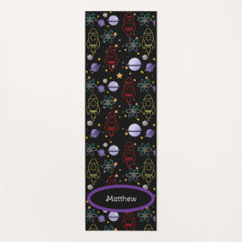 Personalisierte Retro-Raumfahrt Yogamatte