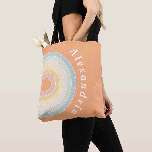 Personalisierte Retro-Regenbogenpastel Tasche (Von Nahem)