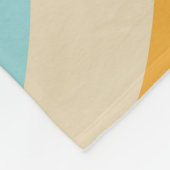 Personalisierte Retro-Regenbogenwellen Fleecedecke (Ecke)