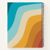 Personalisierte Retro-Regenbogenwellen Notizblock (Rückseite)