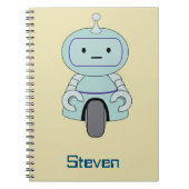 Personalisierte Retro-Roboter-Illustration Notizblock (Vorderseite)