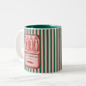 Personalisierte Retro Sardine Tin Streifen Zweifarbige Tasse (Vorderseite Links)