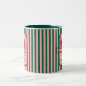 Personalisierte Retro Sardine Tin Streifen Zweifarbige Tasse (Mittel)