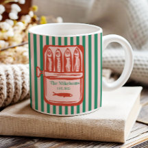 Personalisierte Retro Sardine Tin Streifen