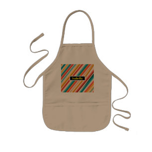 Personalisierte Retro-Schürze für Kinder Bunt Kinderschürze