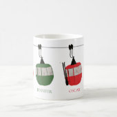 Personalisierte Retro-Skilift Kaffeetasse (Mittel)