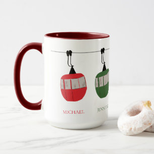Personalisierte Retro-Skilift Tasse