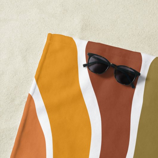 Personalisierte Retro-Sonnenstrahlen Strandtuch (Beispiel)