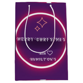 PERSONALISIERTE RETRO-STIL-CHRISTMAS VINTAG MITTLERE GESCHENKTÜTE