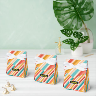 Personalisierte Retro Stripte Gefälligkeitsbox mit Geschenkschachtel