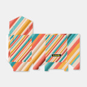 Personalisierte Retro Stripte Gefälligkeitsbox mit Geschenkschachtel (Ungefaltet)